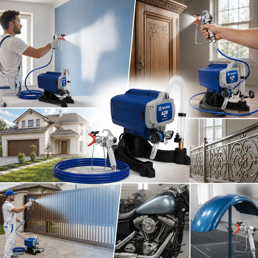 SprayVex A20 Plus TRUE AIRLESS: pereți, mobilă, garduri, metal și auto